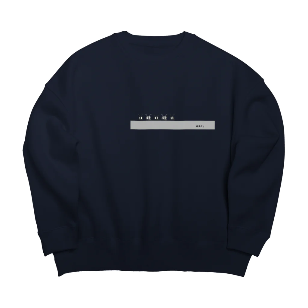 gogoteam54のありのおさんぽ🐜グレスケ Big Crew Neck Sweatshirt