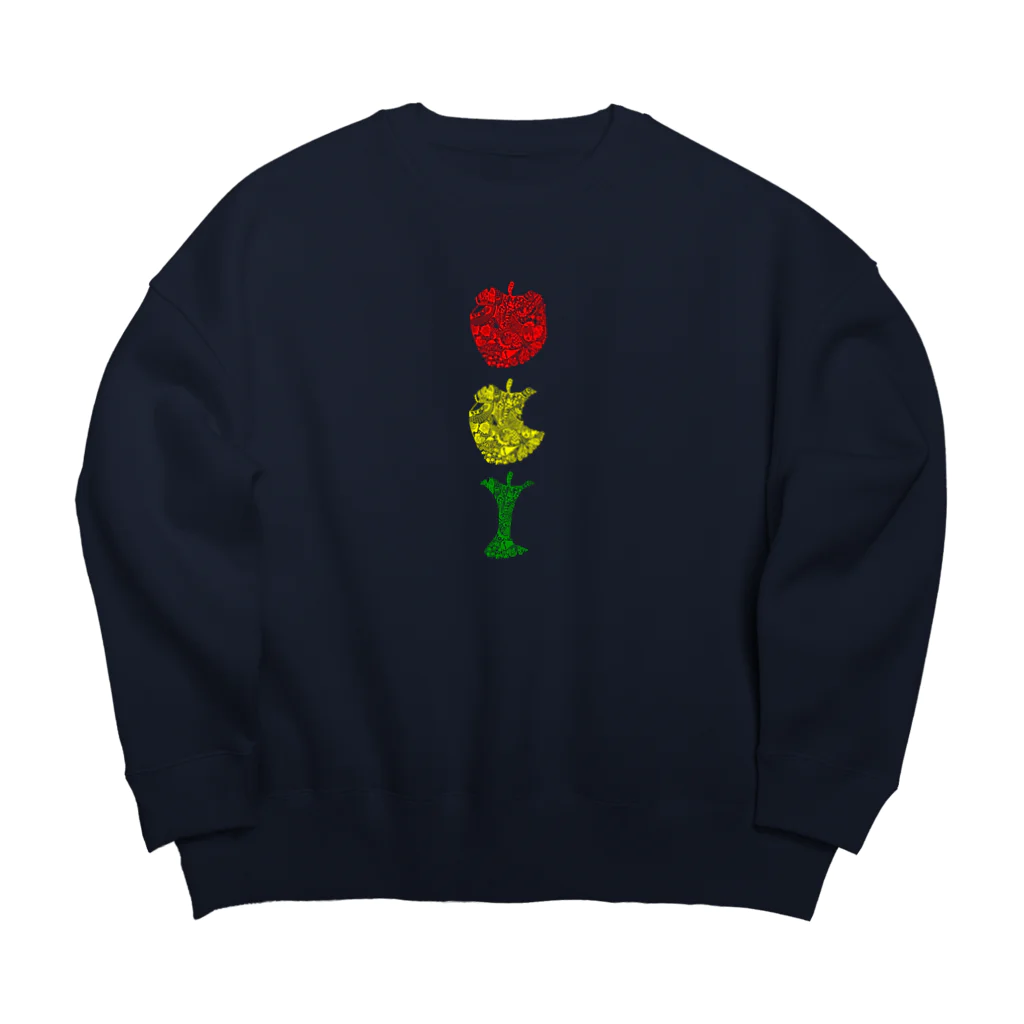 ibukiの細密画shopのりんごの信号機 Big Crew Neck Sweatshirt