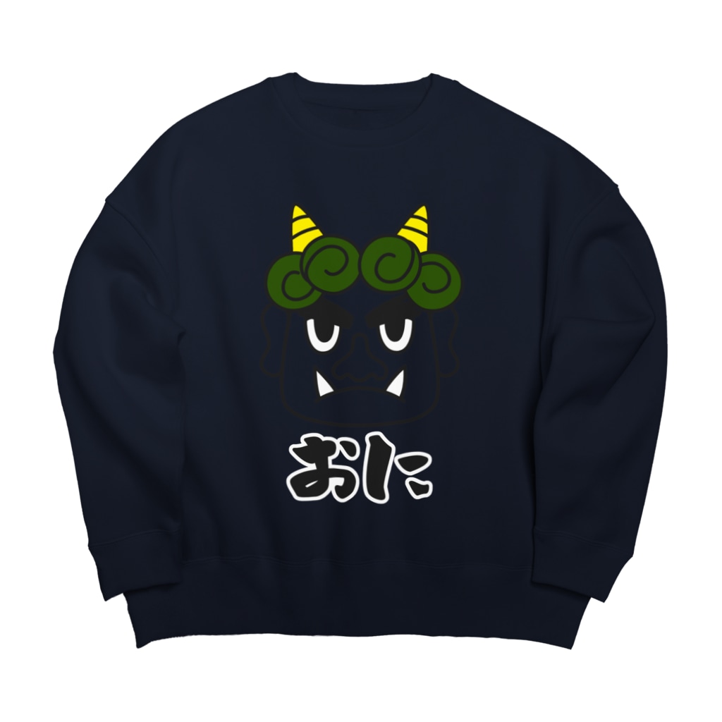 ももよりのいろいろ鬼 緑髪 Big Crew Neck Sweatshirt