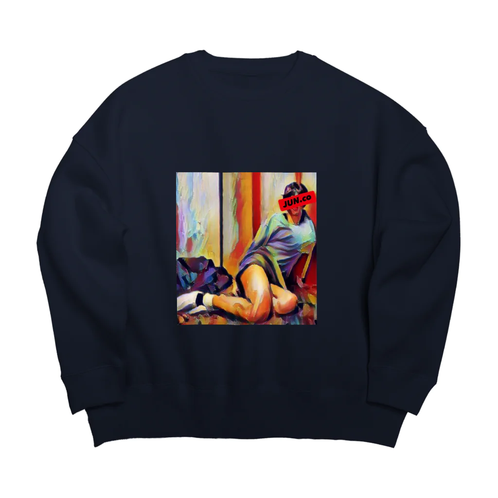 じゅんこtシャツプロジェクトのじゅんこスウェット　ビッグシルエット Big Crew Neck Sweatshirt