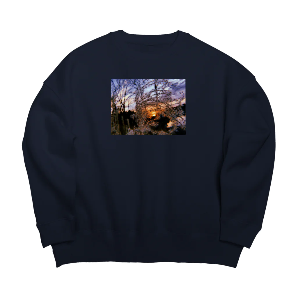 いとうさんのススキ Big Crew Neck Sweatshirt