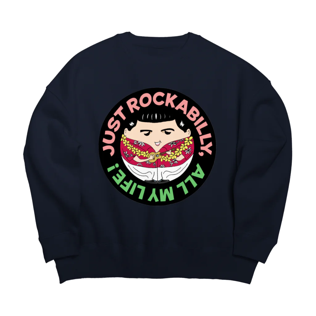 Rockabilly_Mのマルヴィス〜ブルーハワイver.〜 Big Crew Neck Sweatshirt