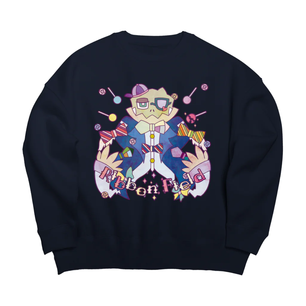 晴闇堂のリボンフィールド Big Crew Neck Sweatshirt