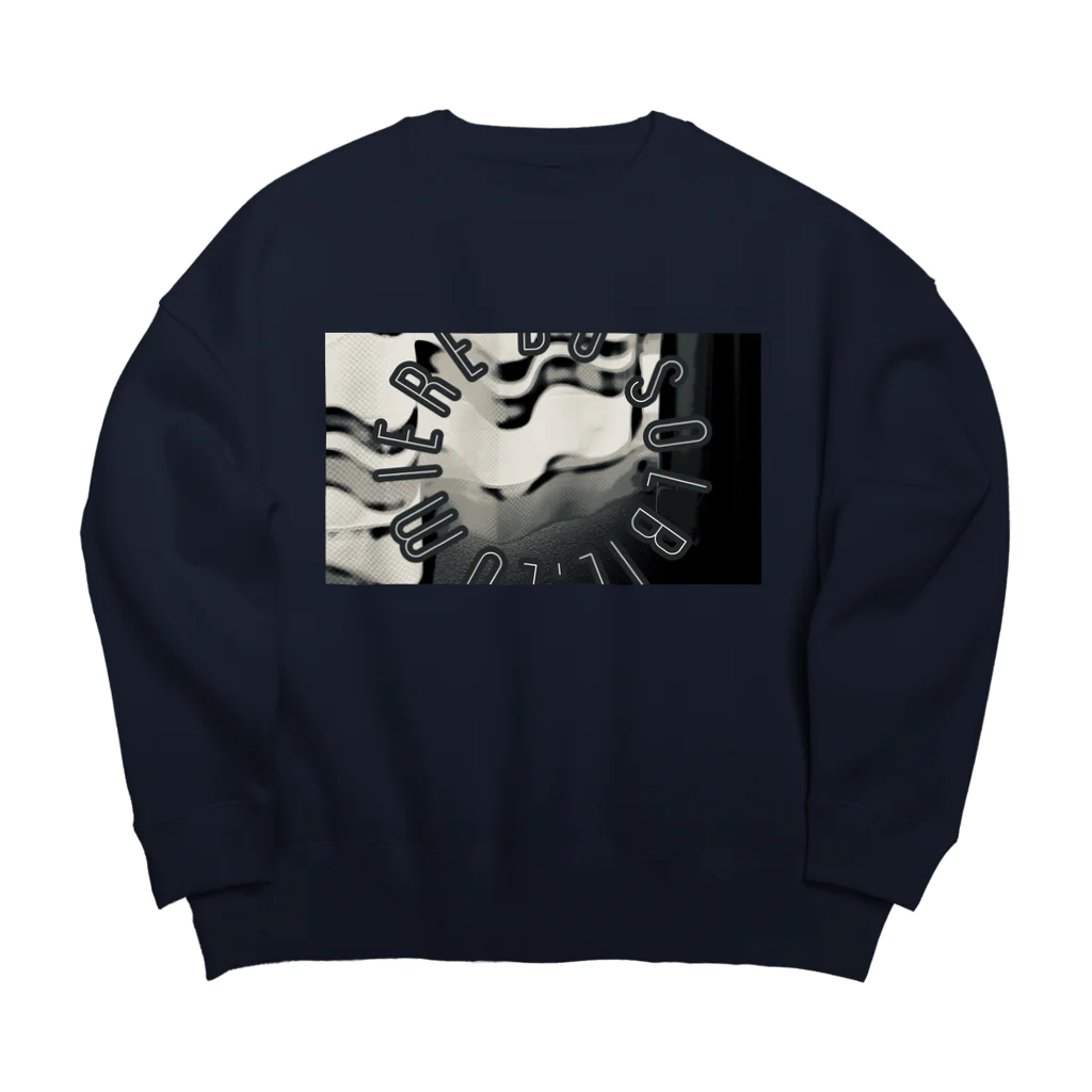 oka__のモノクロ Big Crew Neck Sweatshirt