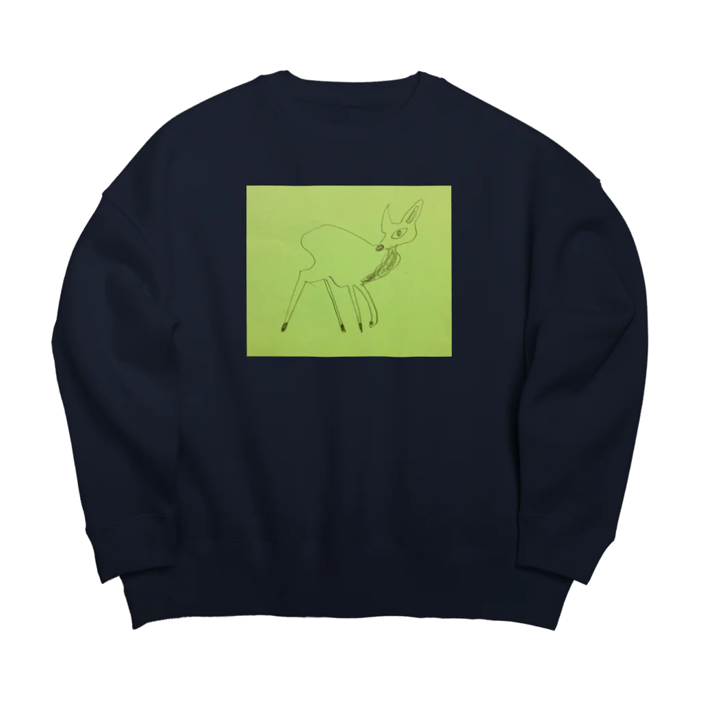 鯖食の子鹿 Big Crew Neck Sweatshirt