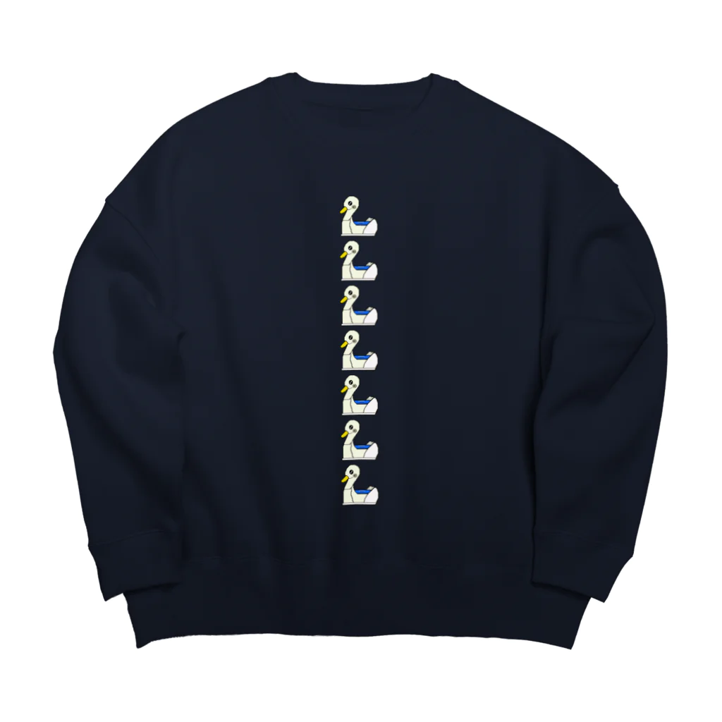 Siderunの館 B2のスワンおまる縦型 Big Crew Neck Sweatshirt