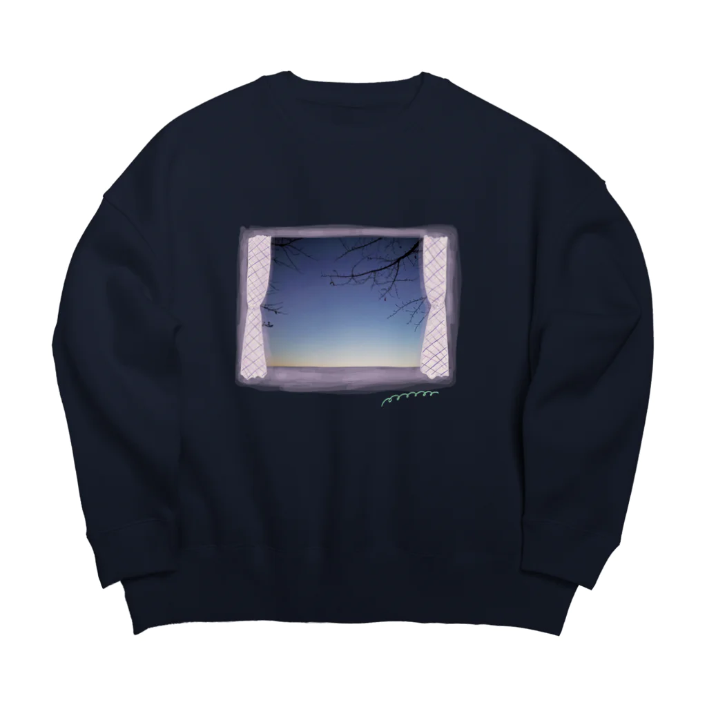 kie Laboratory のgood night Big Crew Neck Sweatshirt