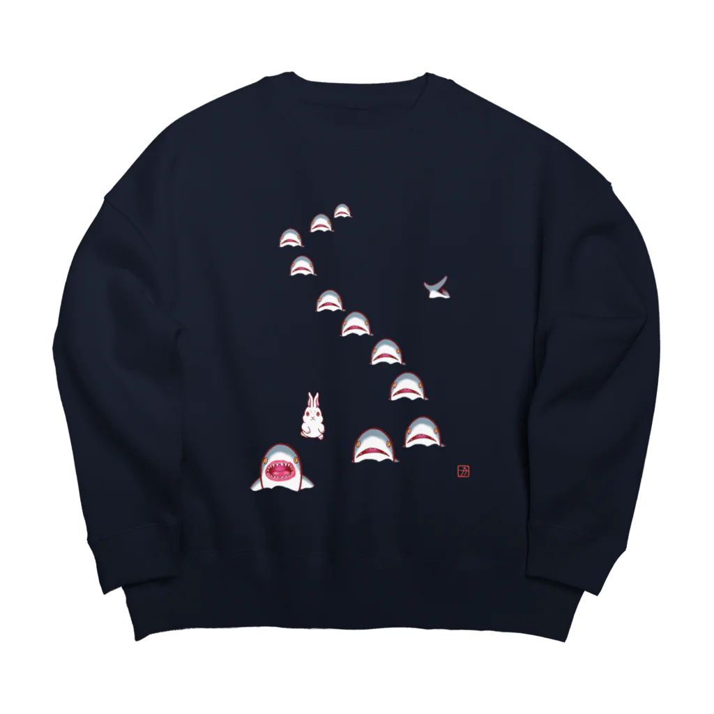 カリヲ屋スズリ支店の因幡の白兎 Big Crew Neck Sweatshirt