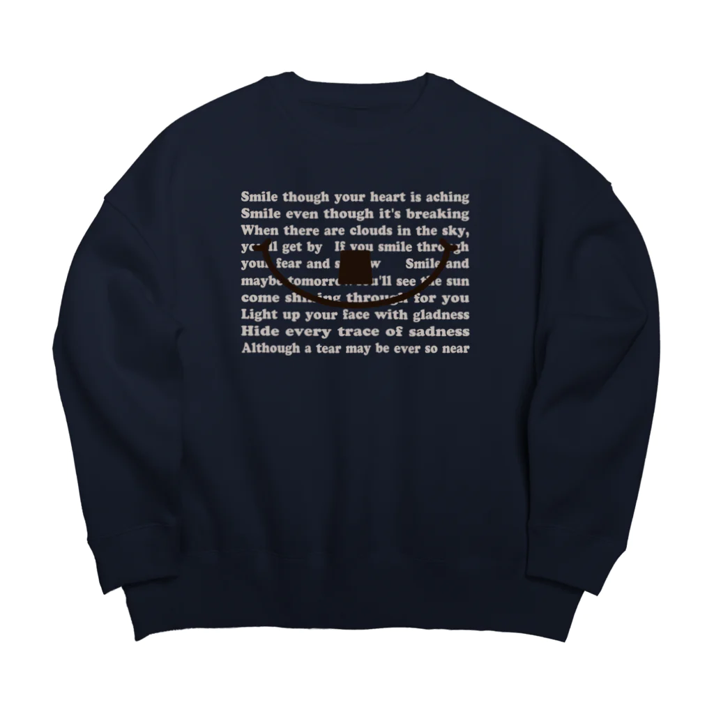 キッズモード某のちょびヒゲSMILE Big Crew Neck Sweatshirt