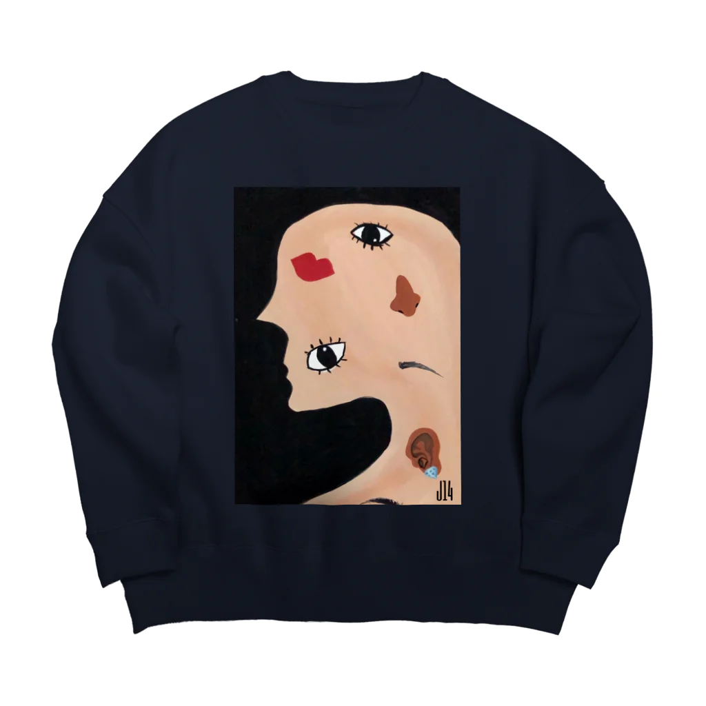 J14のPuzzleFace Big Crew Neck Sweatshirt