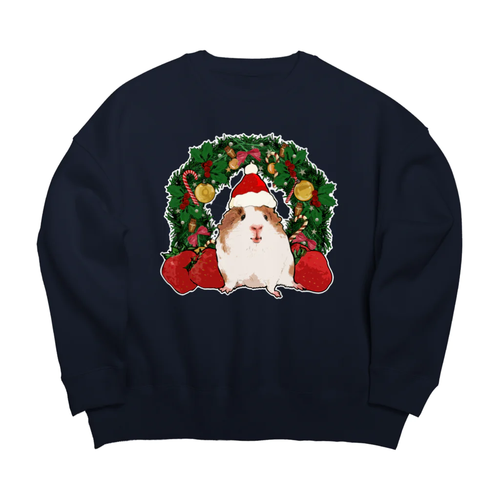 nins・にんずのださかわいい！モルモットのクリスマスセーター風 Big Crew Neck Sweatshirt