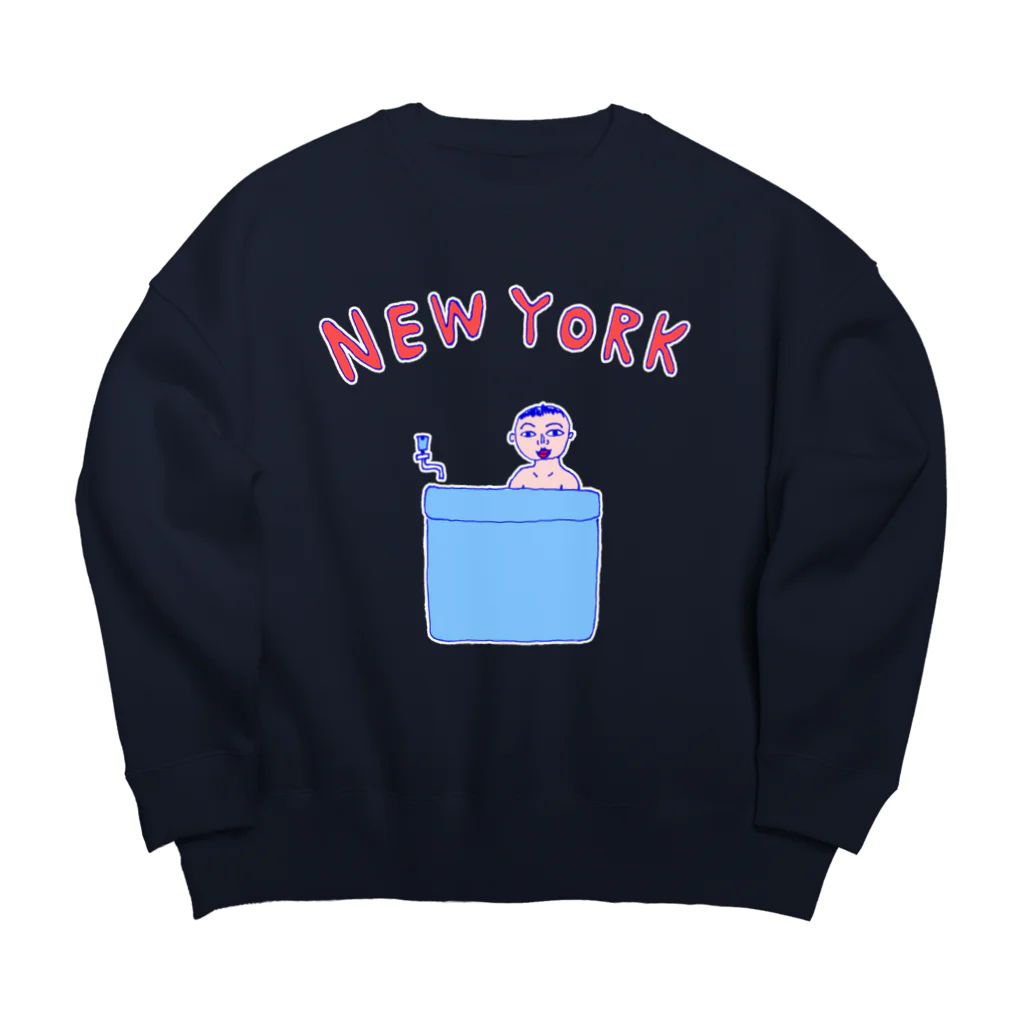 NIKORASU GOの＜ドラマ衣装着用デザイン＞ダジャレデザイン「にゅーよーく」＜NEWYORK＞＊このデザインがドラマあのキスの衣装に使われていた模様、松坂桃李さんがきてるのみたよお Big Crew Neck Sweatshirt