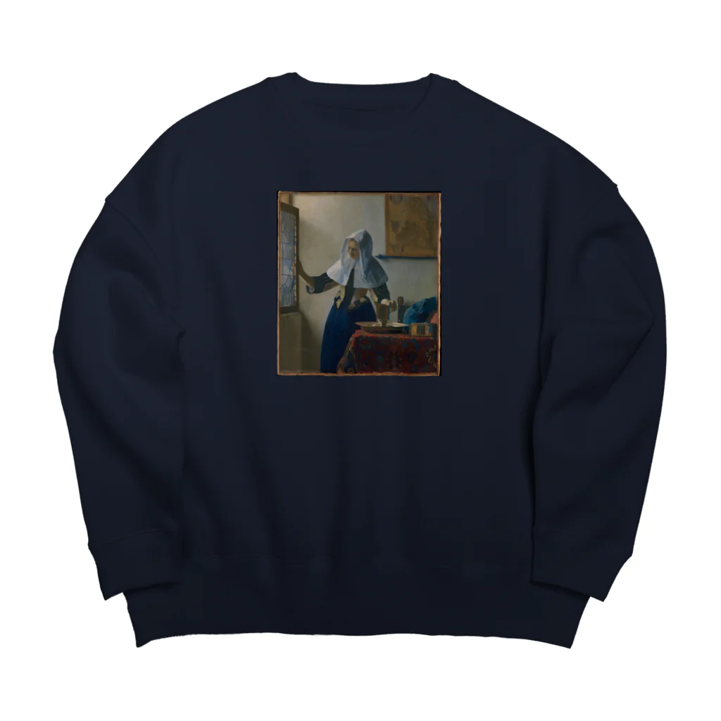 artgalleryの牛乳を注ぐ女 Big Crew Neck Sweatshirt