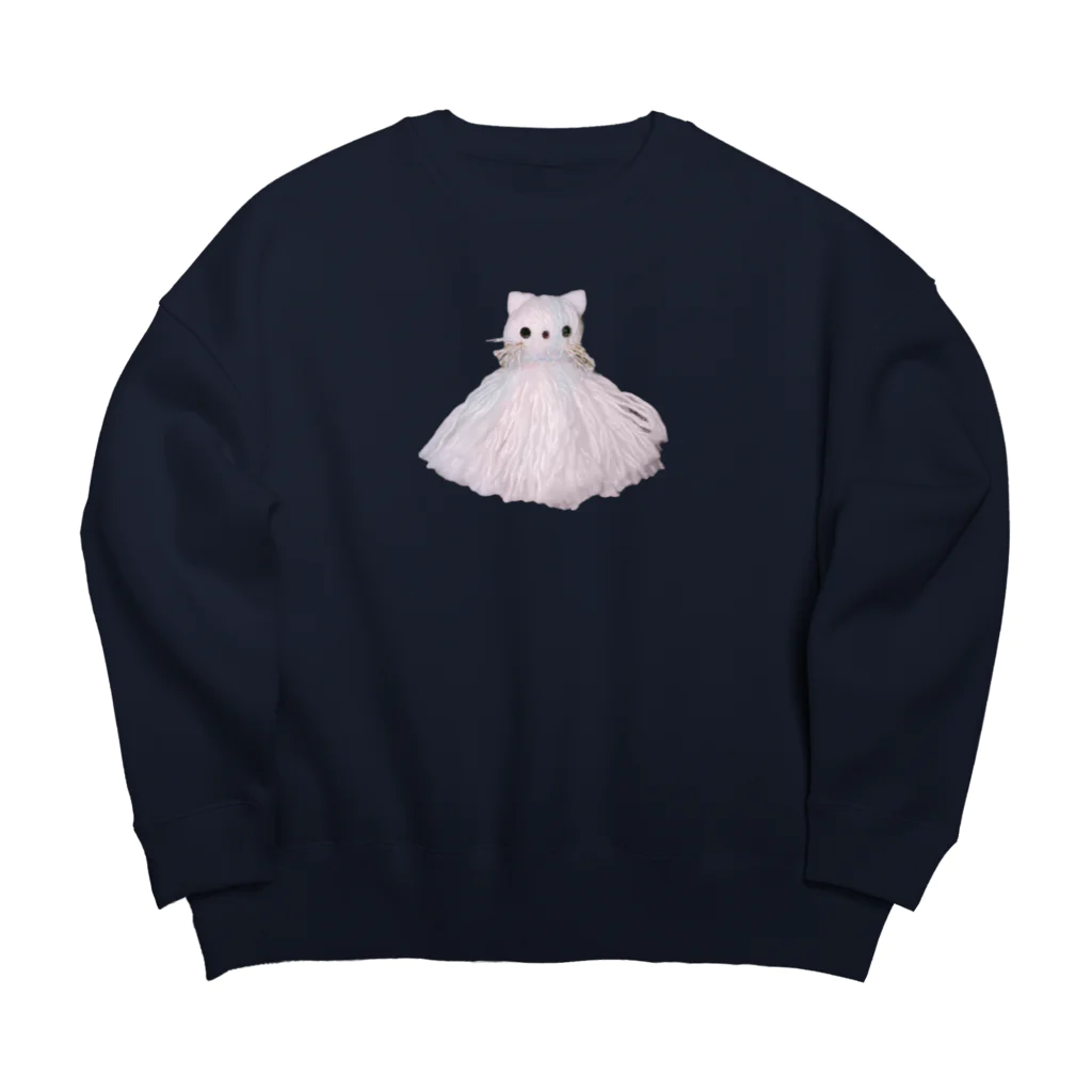 毛玉商店の毛玉猫 Big Crew Neck Sweatshirt