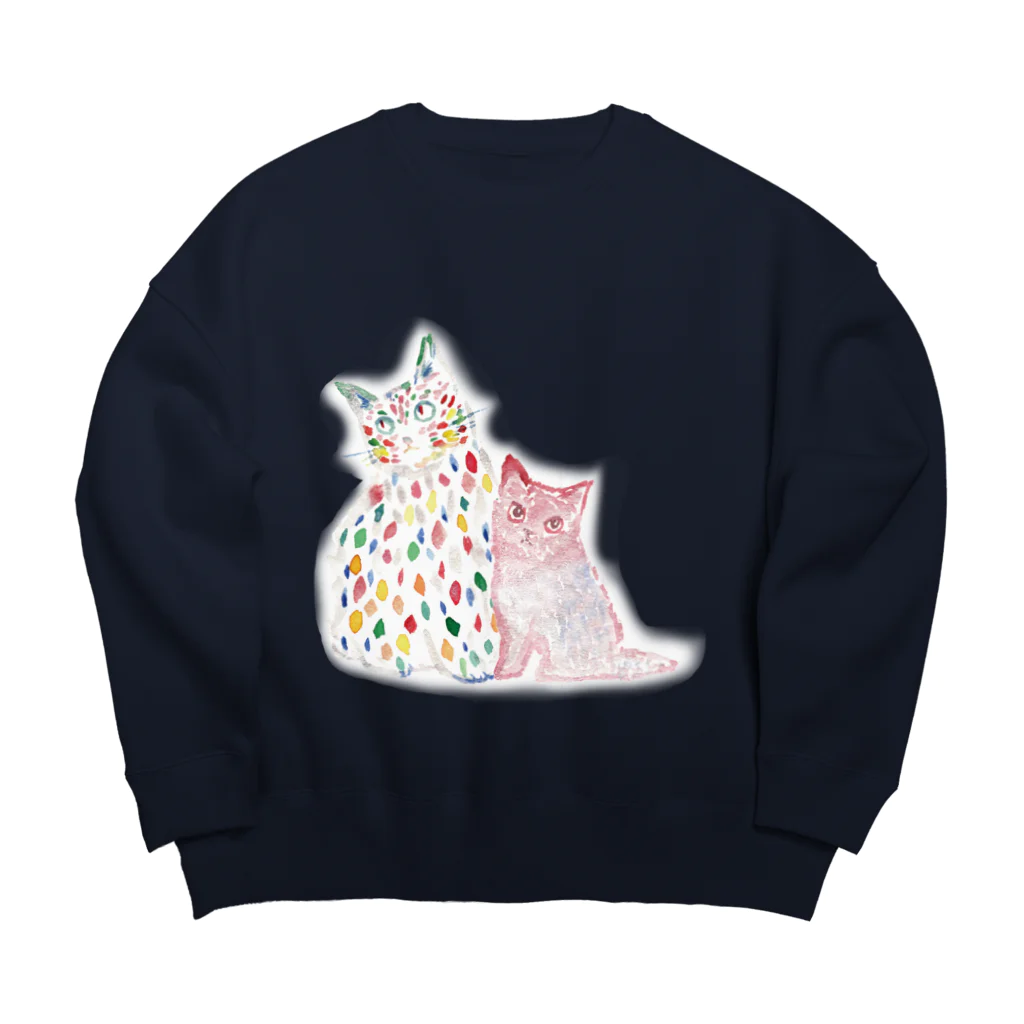 WAMI ARTのゆめねこ Big Crew Neck Sweatshirt