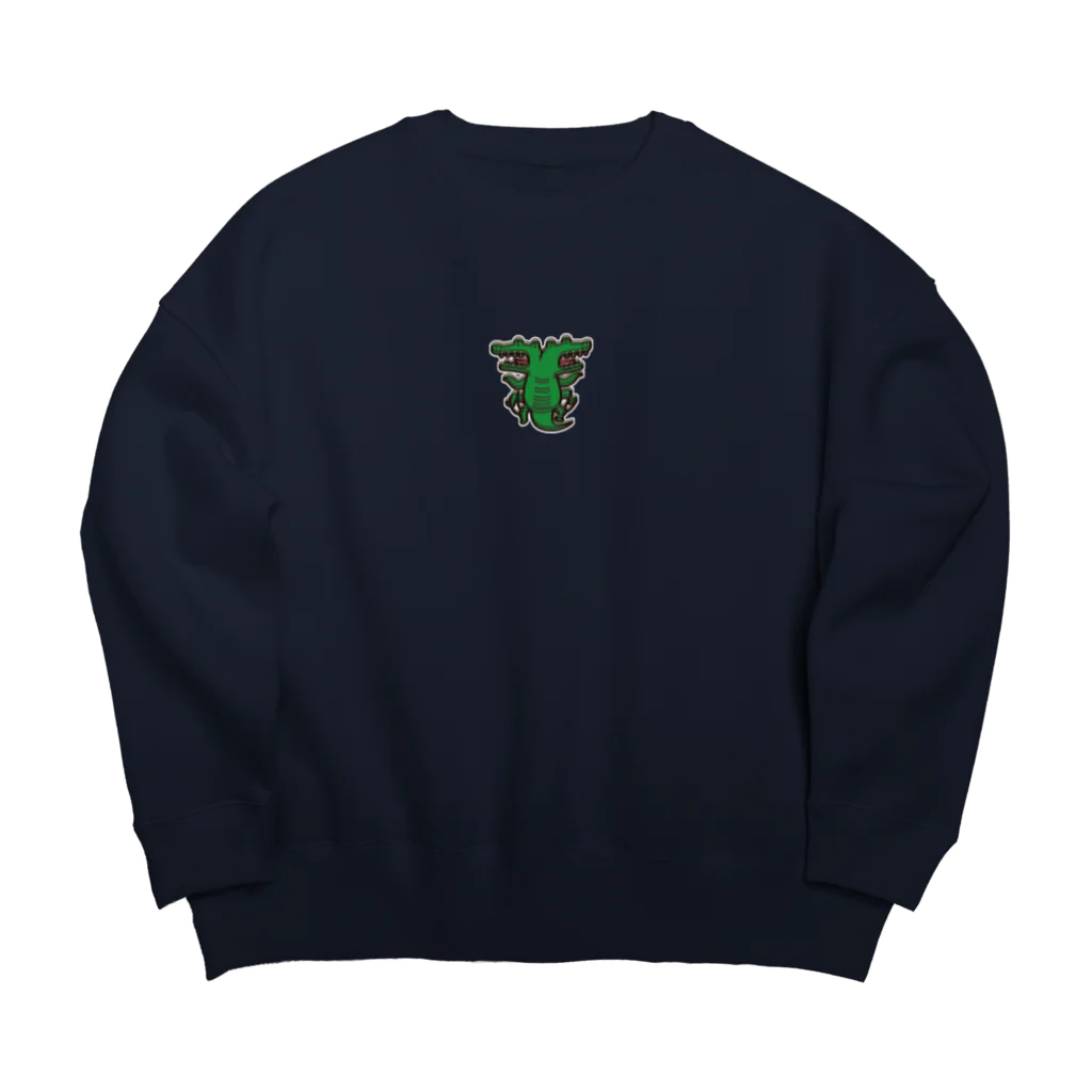 ただとま屋の単独で慌てるワニ Big Crew Neck Sweatshirt