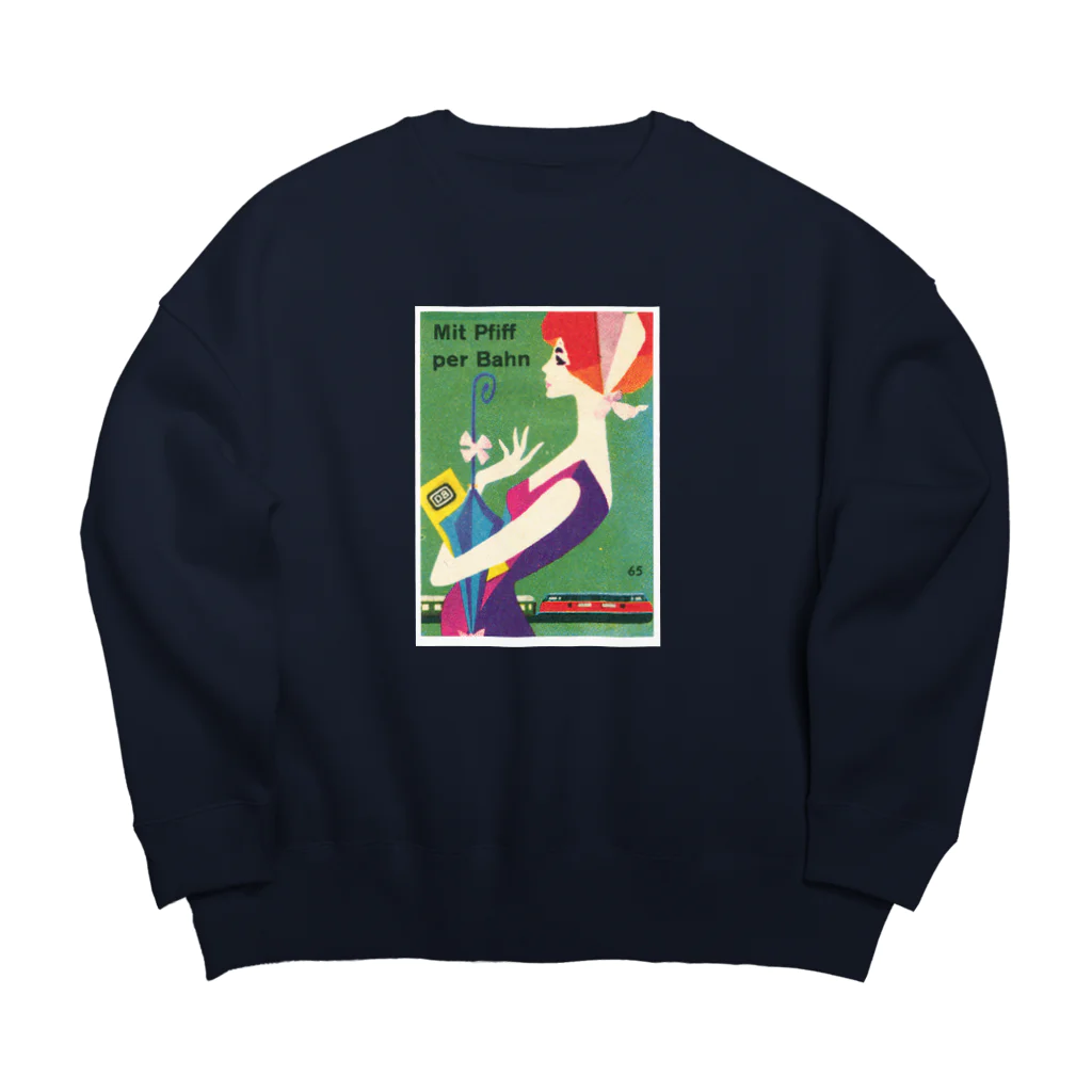 YS VINTAGE WORKSのドイツ国鉄 DB レディー２　日傘 Big Crew Neck Sweatshirt