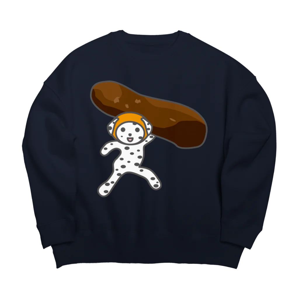 ヨープキャンが気になったのかりんとういぬ Big Crew Neck Sweatshirt