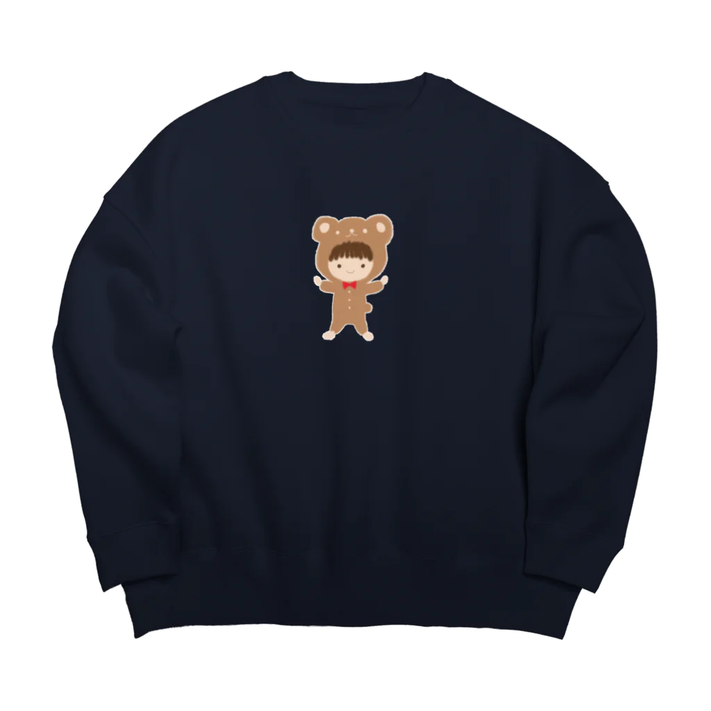 rurugirlのくまさんパジャマ Big Crew Neck Sweatshirt