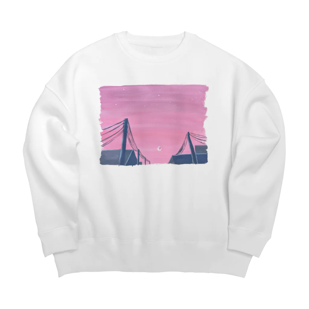 美夜乃闇の夢見心地 月に Big Crew Neck Sweatshirt