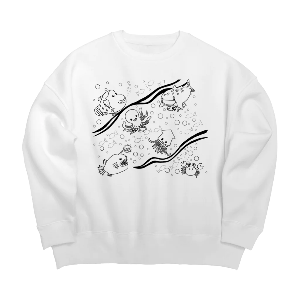 あしゅくまの海の仲間 Big Crew Neck Sweatshirt