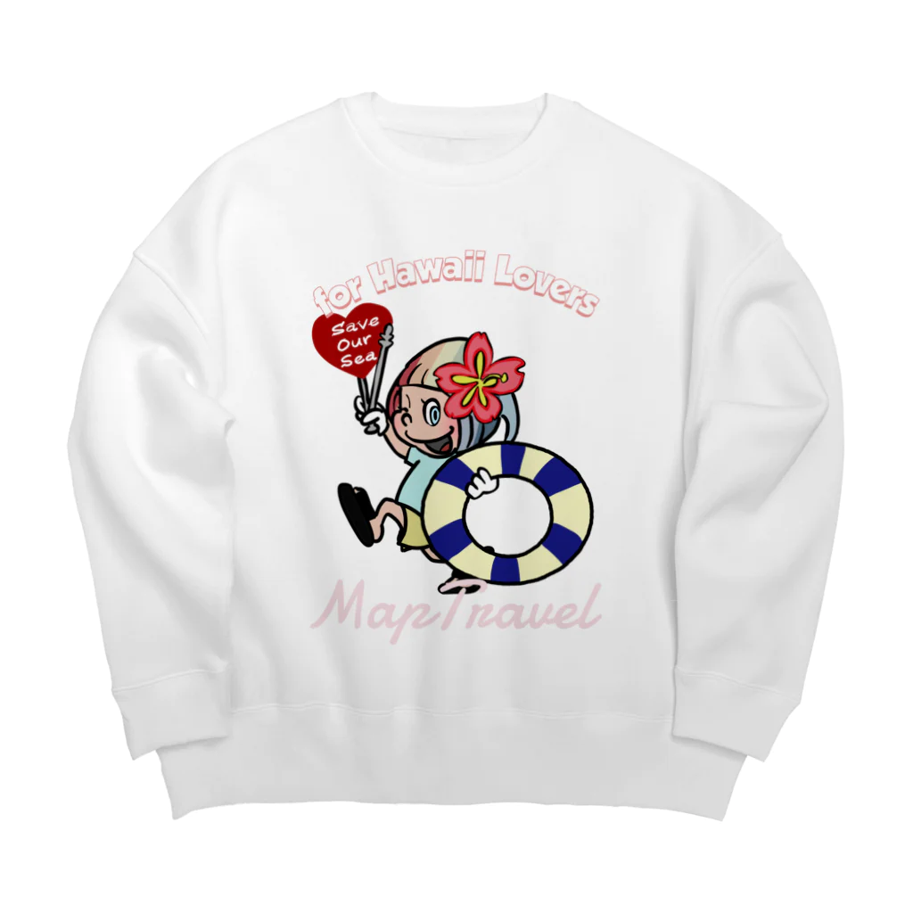 ハワイが大好きな女の子『HENOHENO MAPPY』のSAVE OUR SEA  Big Crew Neck Sweatshirt