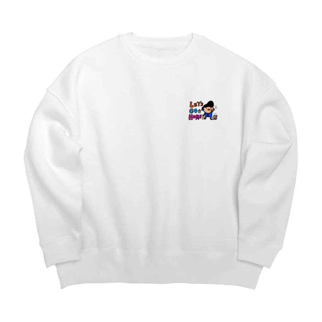 momino studio SHOPのおウチへ帰ろうかぁ〜 Big Crew Neck Sweatshirt