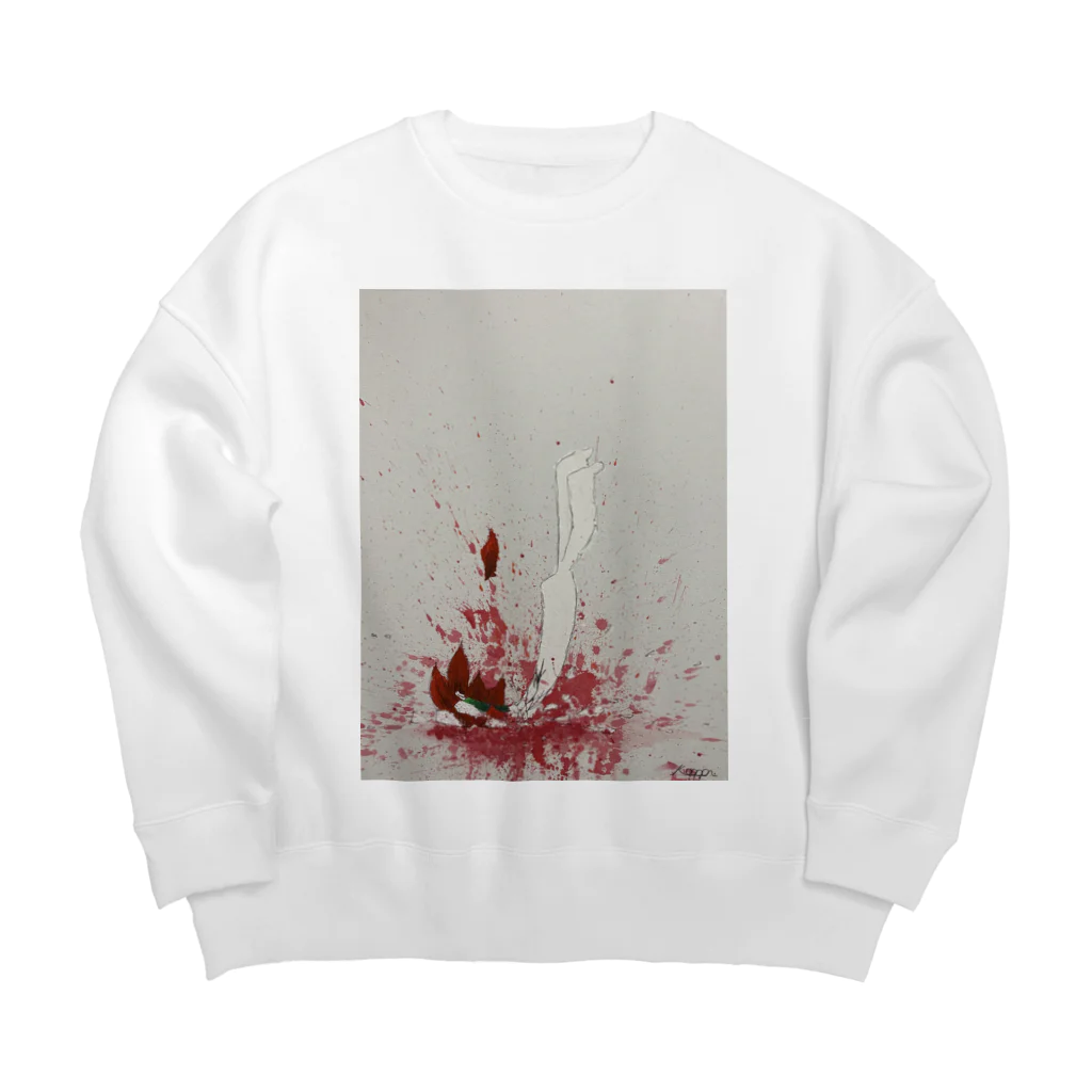 花瓶の疑問の飛び降り自殺 Big Crew Neck Sweatshirt