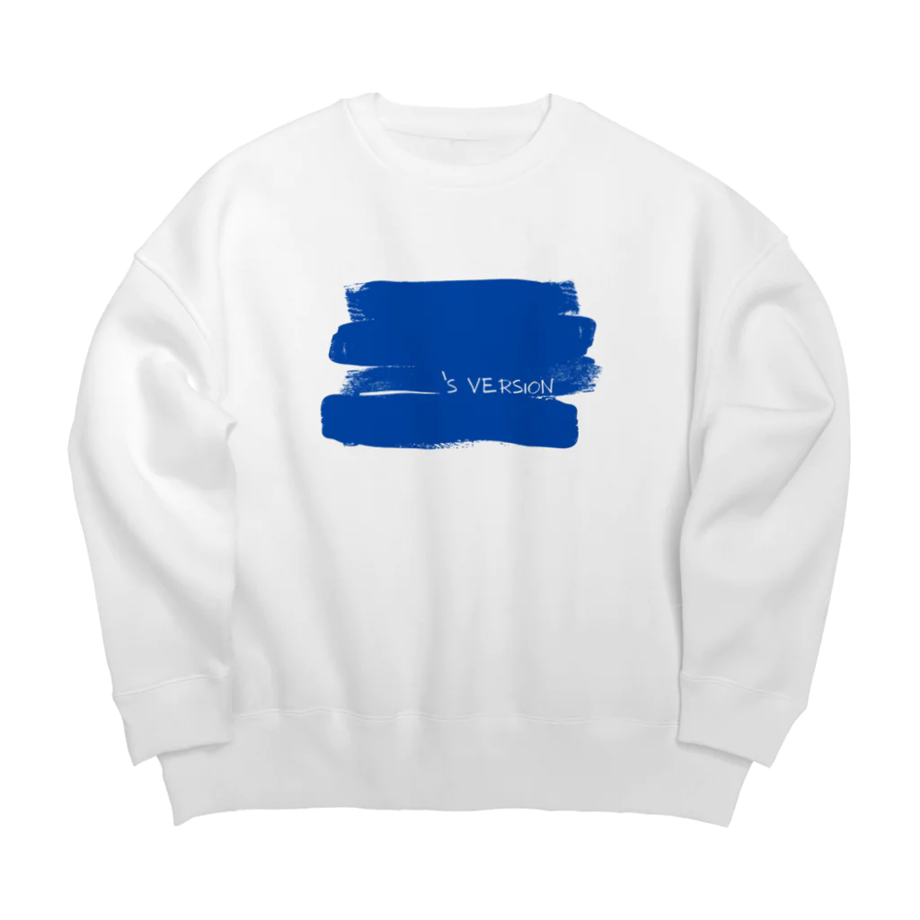 aoi.aoのMy Original Version - colored BLUE Big Crew Neck Sweatshirt