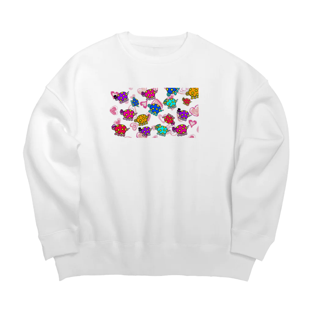 🐢かめきち🐬の6月限定かめぱら!! Big Crew Neck Sweatshirt