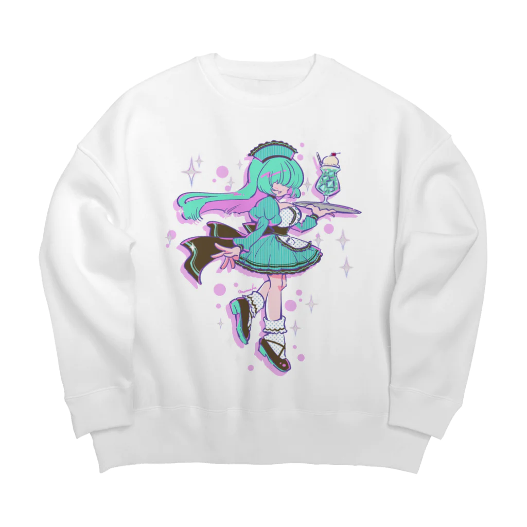 モナ子のメカクレチョコミントさんとメロンクリームソーダ Big Crew Neck Sweatshirt