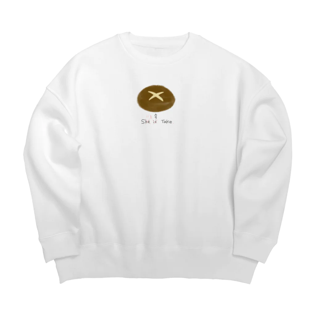 おぎそあやかのシイタケのつづり Big Crew Neck Sweatshirt