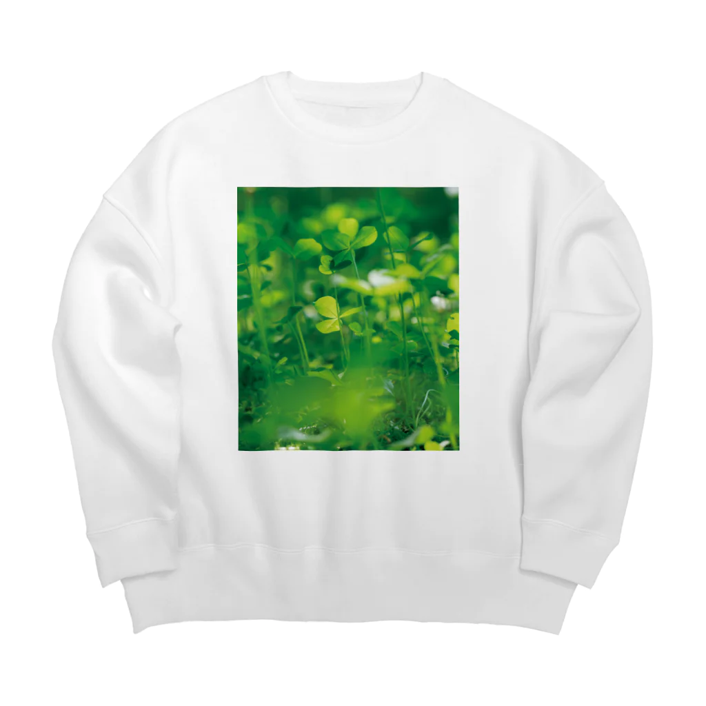 akane_art（茜音工房）の癒しの風景（クローバー） Big Crew Neck Sweatshirt