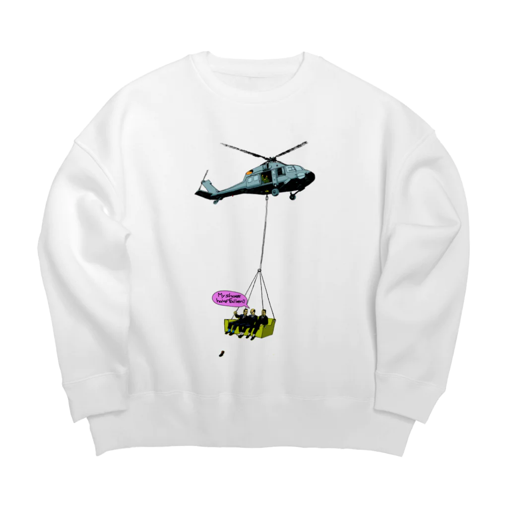 Little MachoのVIP送迎ヘリ Big Crew Neck Sweatshirt