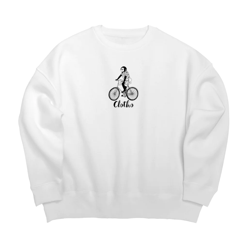 clotho0901のclothoのロゴ Big Crew Neck Sweatshirt