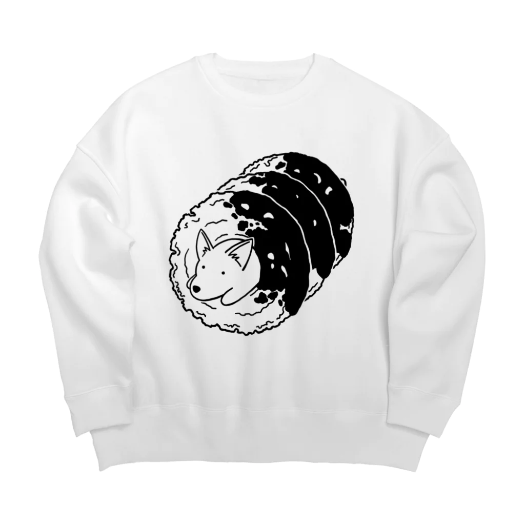 べいきんぐぱうだあのオールドファッション（チョコレート）：ブラック Big Crew Neck Sweatshirt