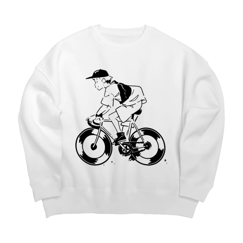 山形屋米店のピストバイクでポタリング Big Crew Neck Sweatshirt