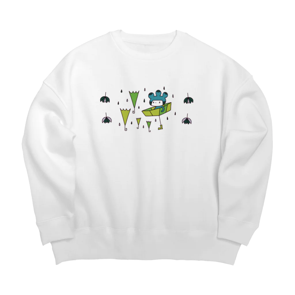 ハチネッコのミルチーの傘 Big Crew Neck Sweatshirt