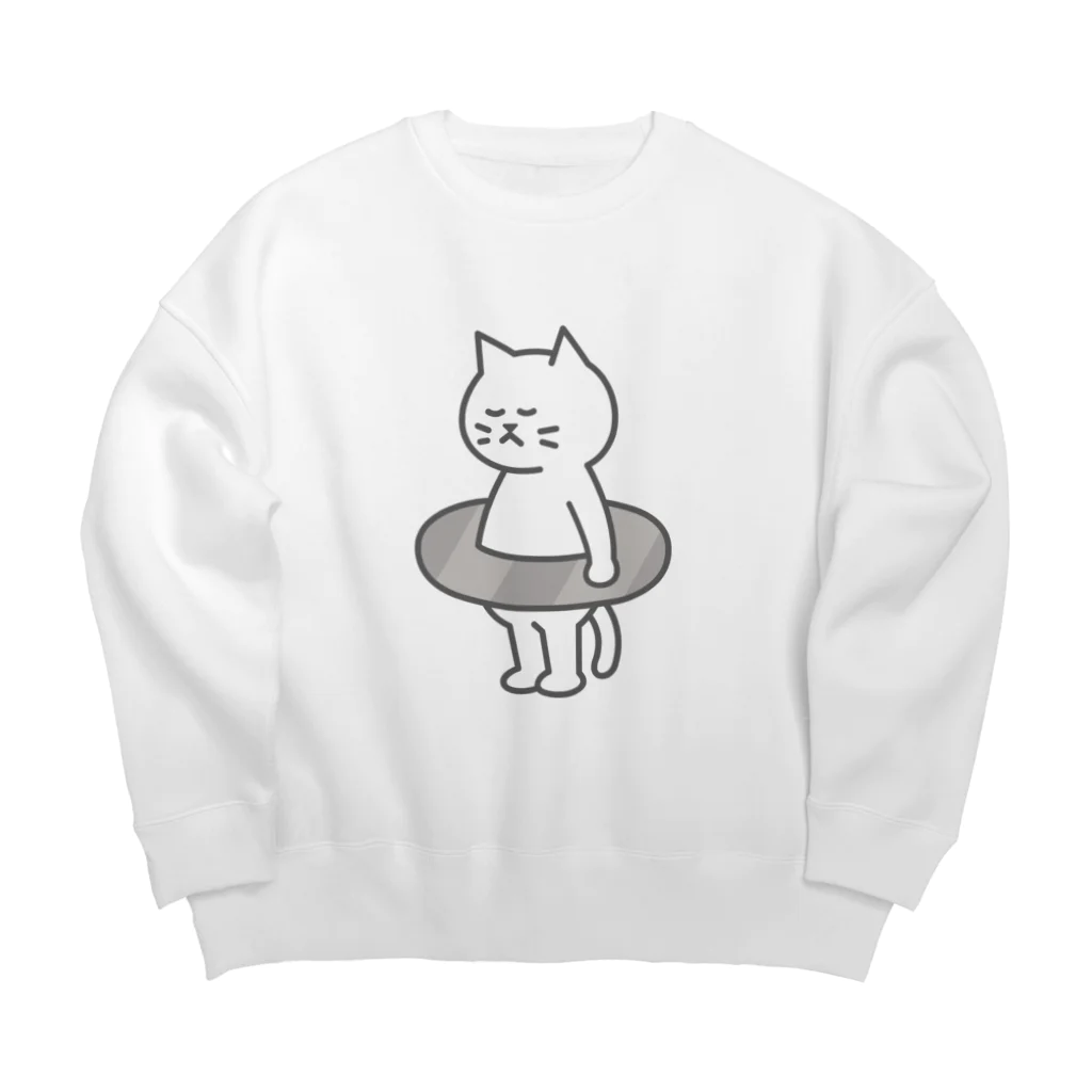 KAWAGOE GRAPHICSのプールが苦手な猫 Big Crew Neck Sweatshirt