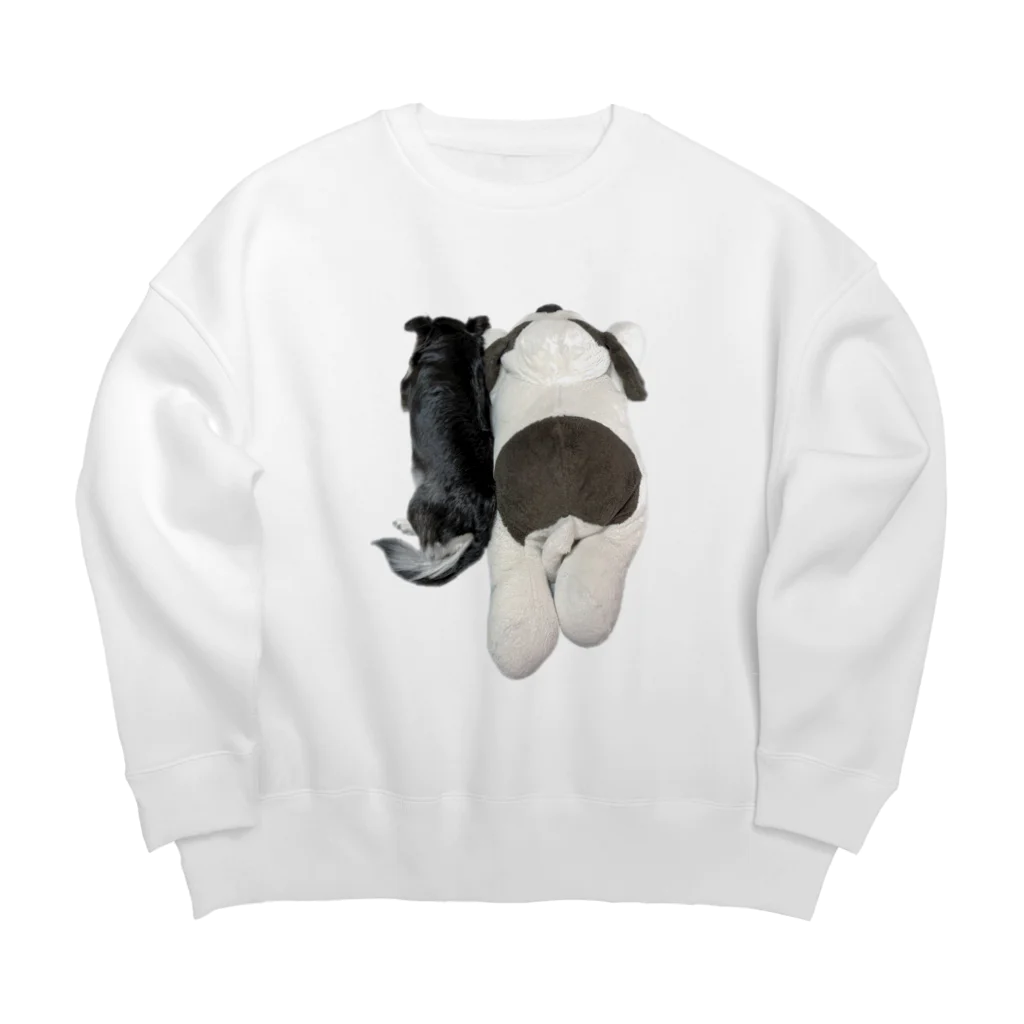 【ホラー専門店】ジルショップの犬と犬＊背中＊可愛い双子＊仲良し Big Crew Neck Sweatshirt