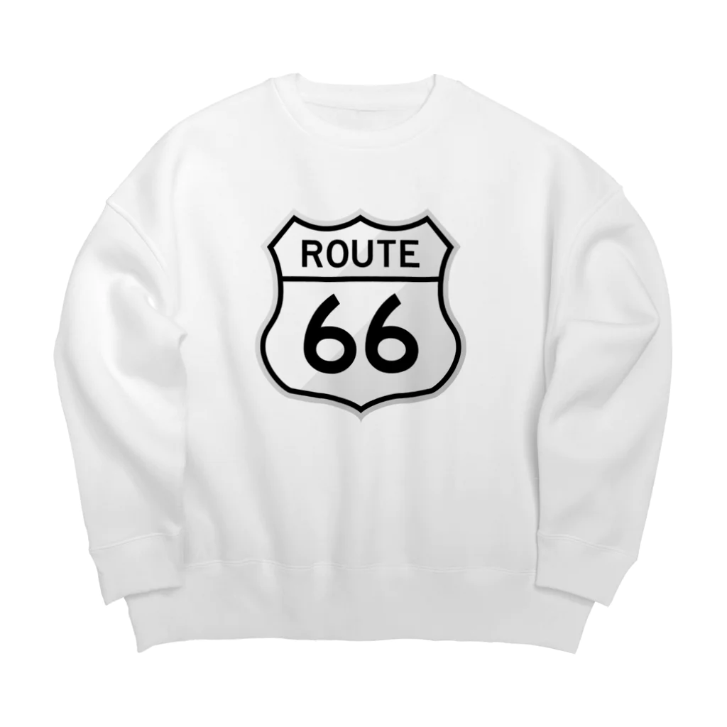 アロハスタイルハワイのU.S. Route 66  ルート66　ブラック ビッグシルエットスウェット