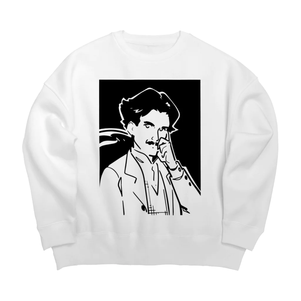 山形屋米店のニコラ・テスラ（Nikola Tesla） Big Crew Neck Sweatshirt