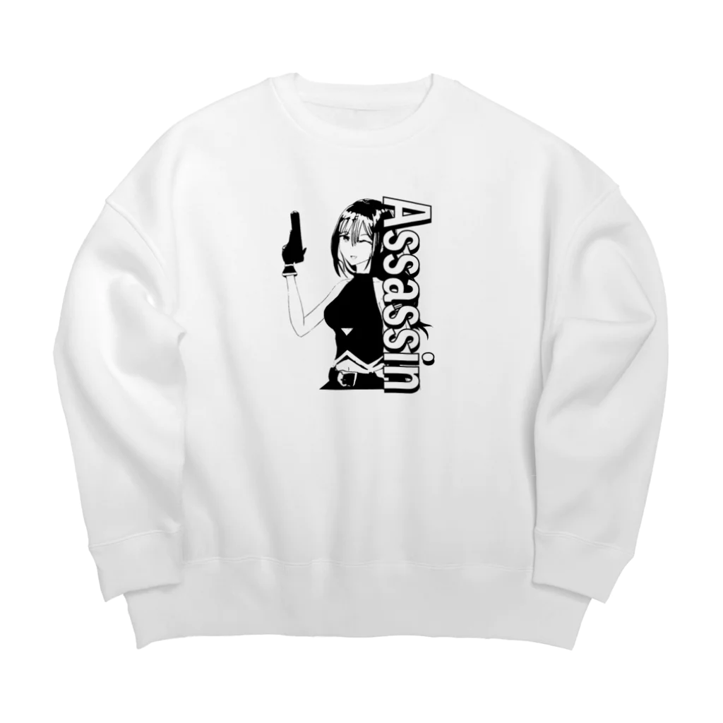 chicodeza by suzuriのアサシンちゃん Big Crew Neck Sweatshirt