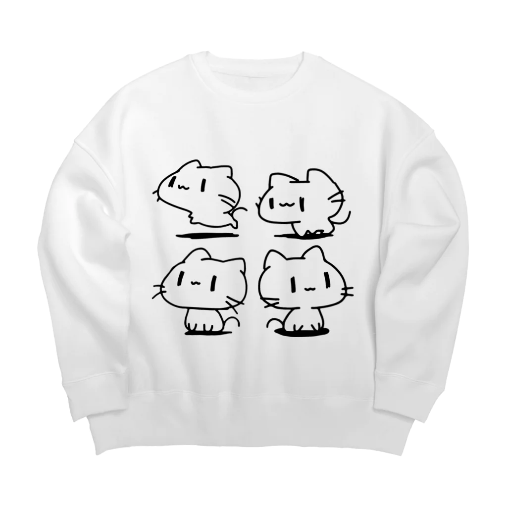 どどど素人のどどねこ-ぜんぶ- Big Crew Neck Sweatshirt