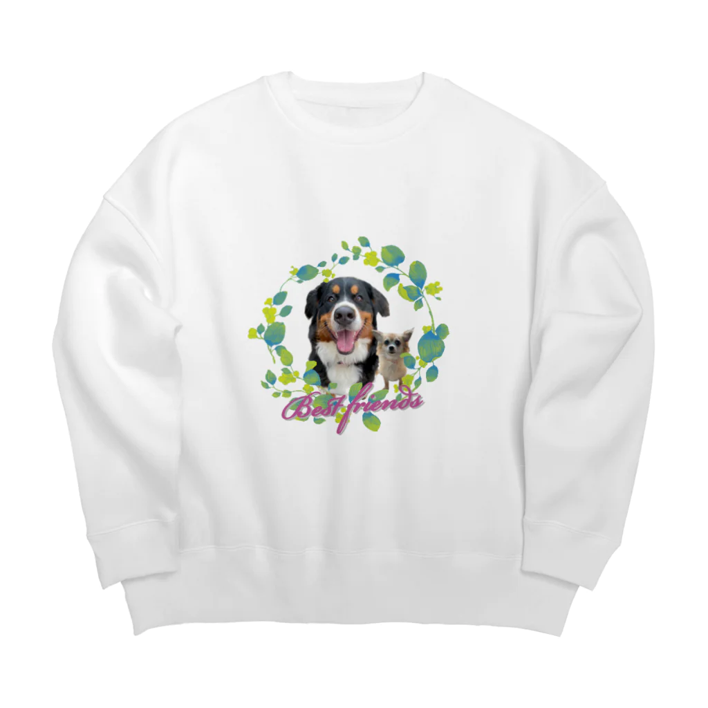 Linlin Houseのチワバニちゃん(ダブルトーン) Big Crew Neck Sweatshirt