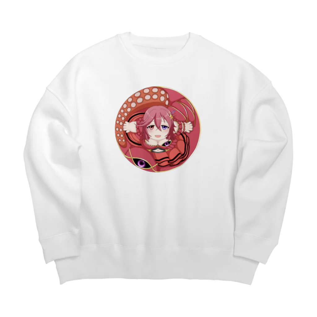 個人Vtuberテンタクル七海ショップSUZURI支店のまんまるテンタクル七海 Big Crew Neck Sweatshirt