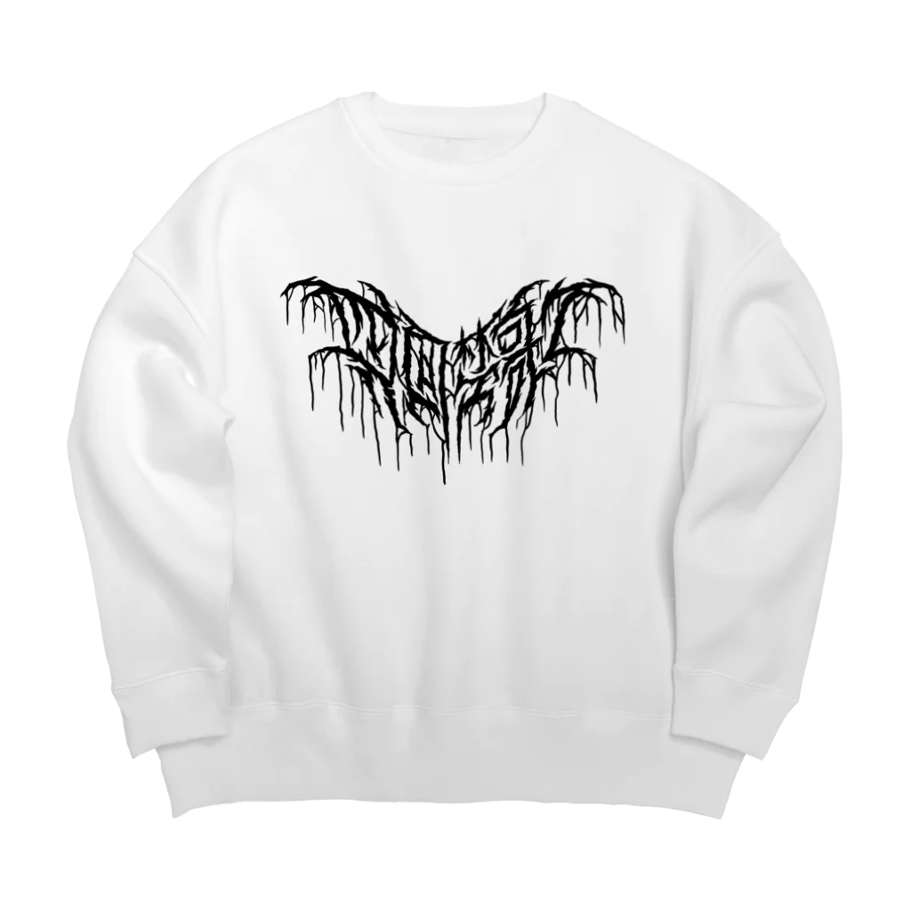 忍太郎の四字熟語 - 四面楚歌 Death Metal Logo デスロゴ Big Crew Neck Sweatshirt