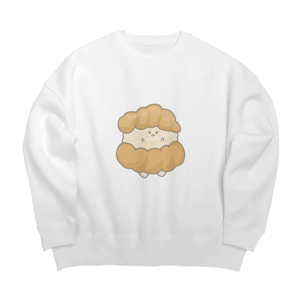 さきまるらんどのシュークリームのくりむちゃん Big Crew Neck Sweatshirt