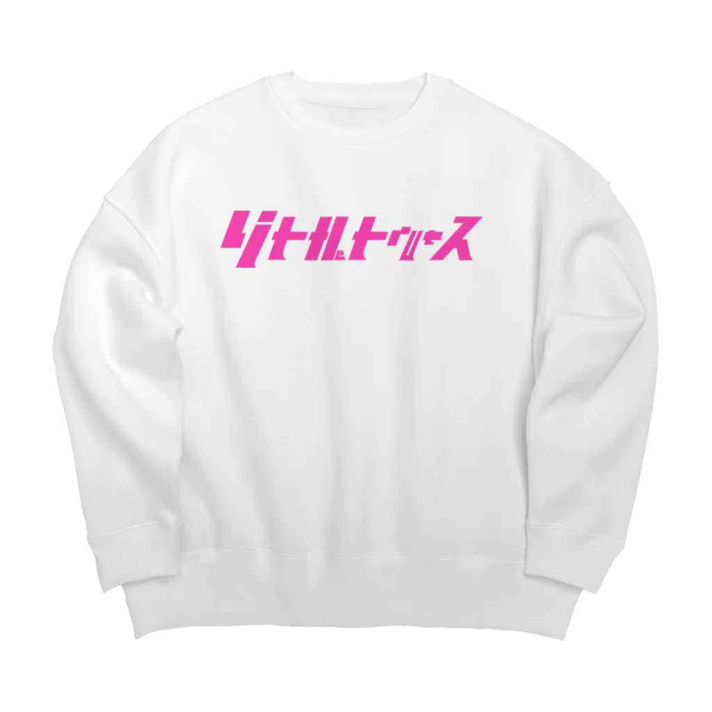 灰＆狼のリトルトゥルース　ピンク Big Crew Neck Sweatshirt