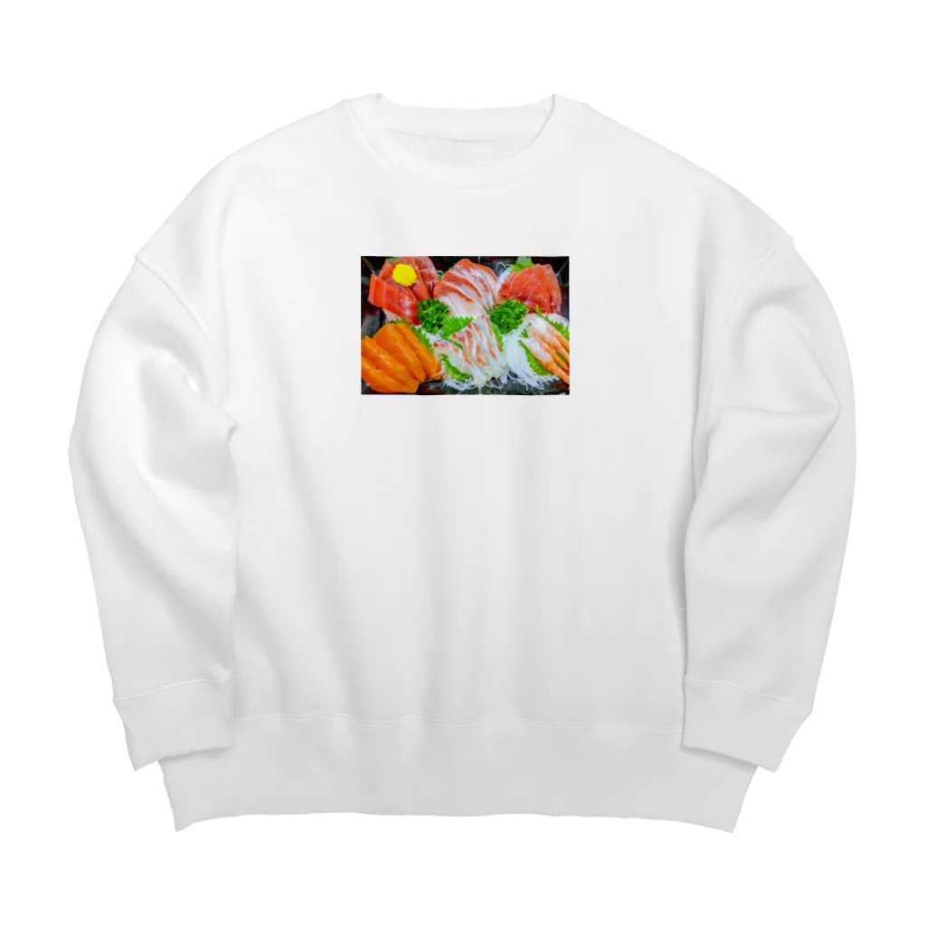 里空の刺身花畑 Big Crew Neck Sweatshirt